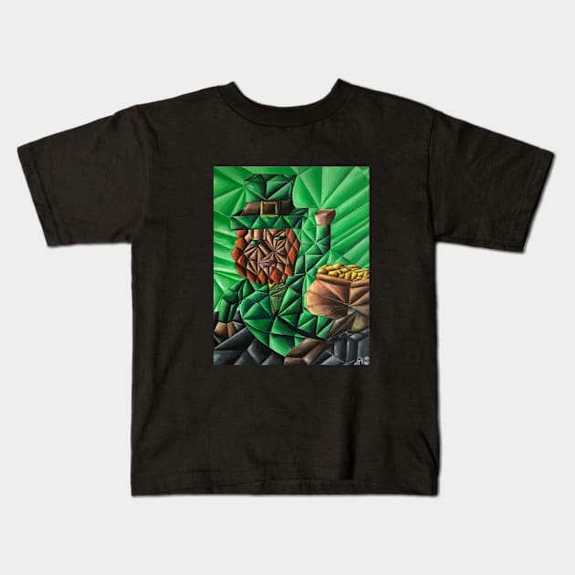 Leprechaun in Shapes Kids T-Shirt by ManolitoAguirre1990